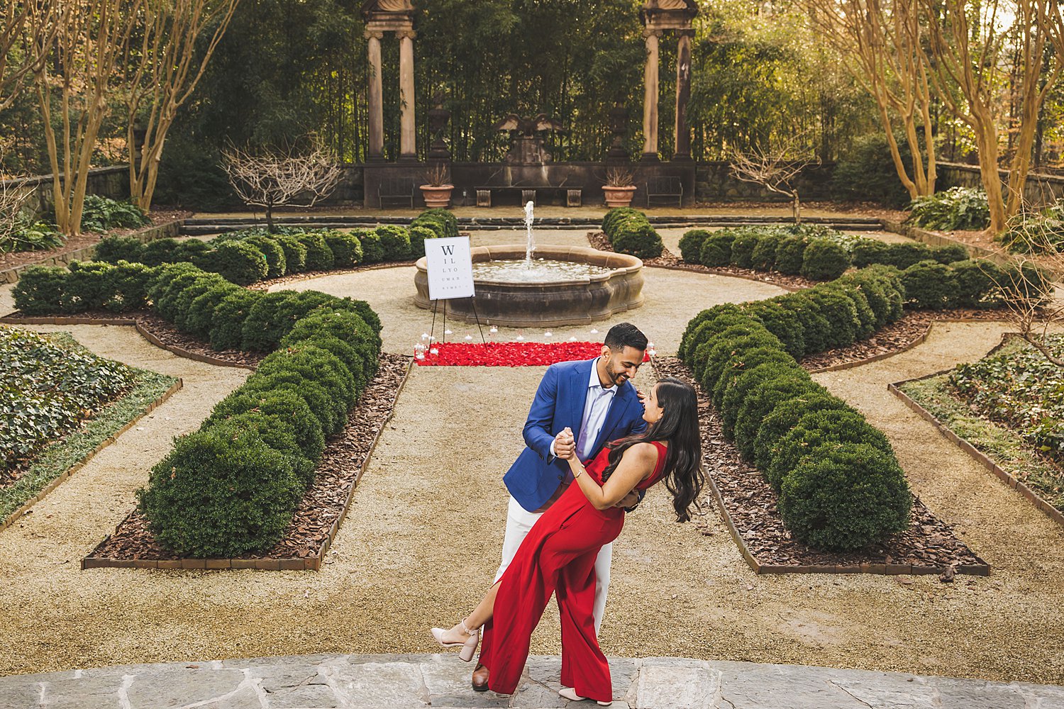 Anisha and Dhruv Atlanta Swan House proposal Jamie Howell